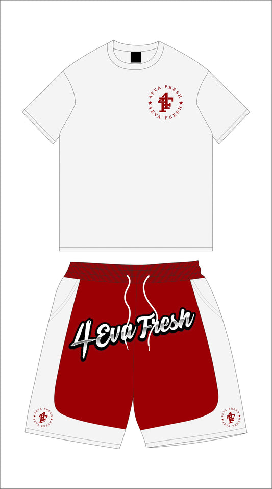 Red 4F Short Set